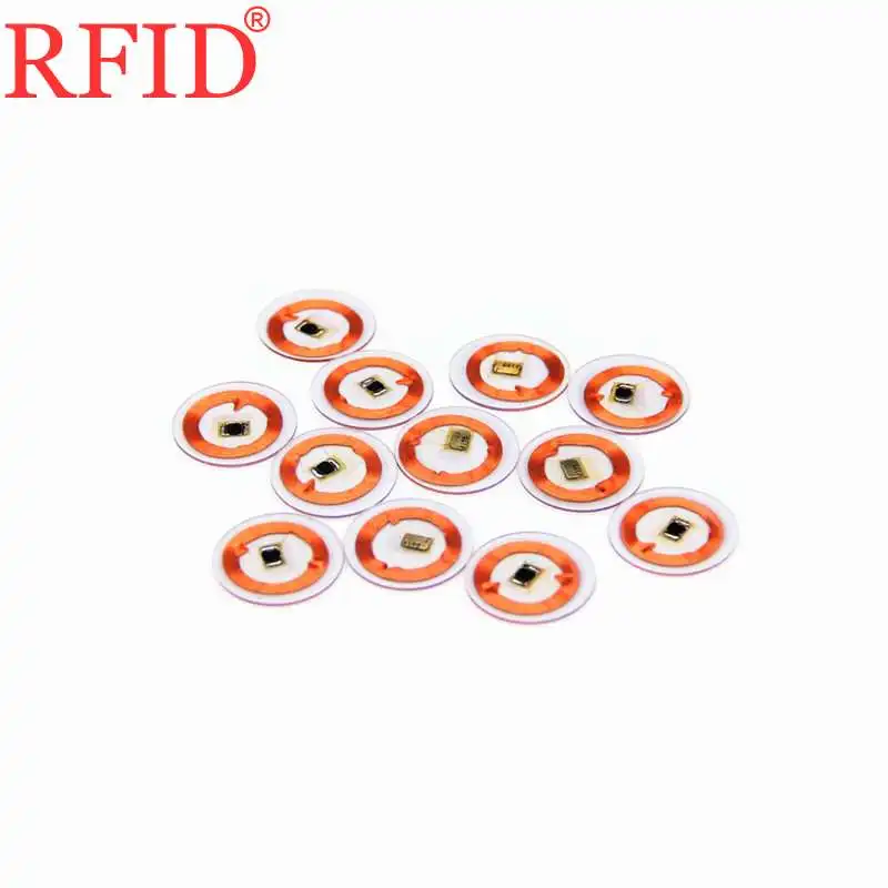 ID 125khz EM4100 TK4100 25mm Transparent Circular Coin Read Only Card Keyfobs RFID Proximity Token Access Control Tag Smart Tag