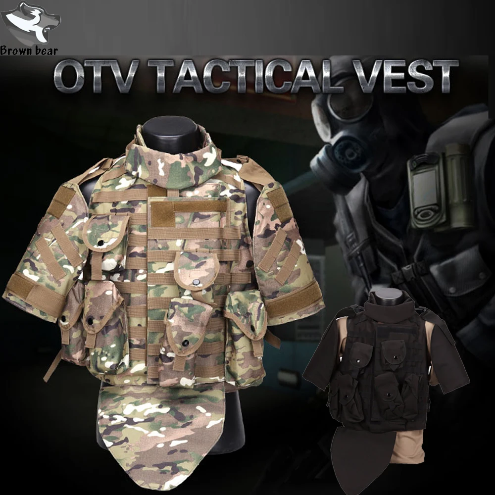 

Tactical Heavy Duty Military Combat Safety Molle OTV Vest Body Armor Assault Plate Carrier for Hunting Airsoft CS Clothing Set