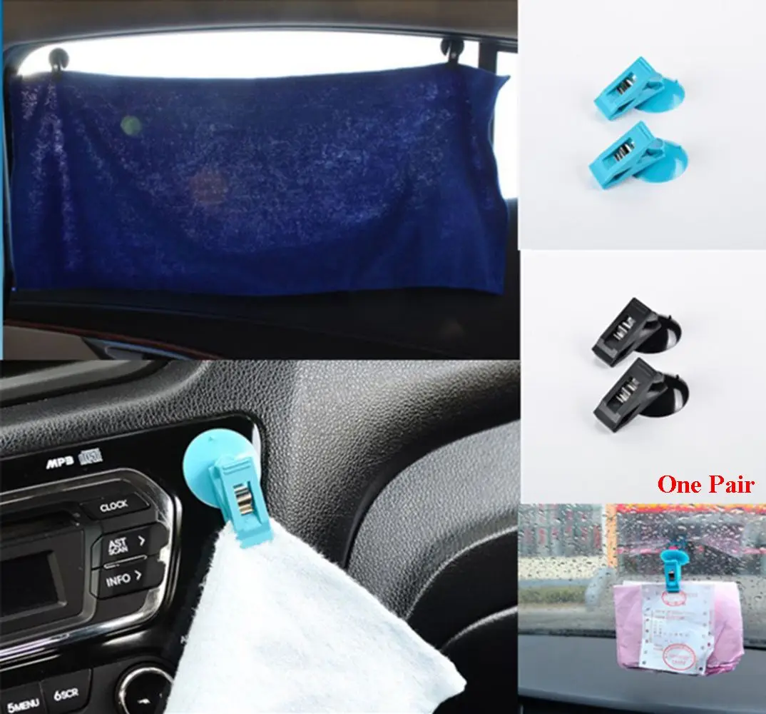 Vehicle Curtain Fixing Tools Suction Cup  Auto Towel Ticket Fastener  Card Clamp Bill Holder Car Window Mount Suction Clip