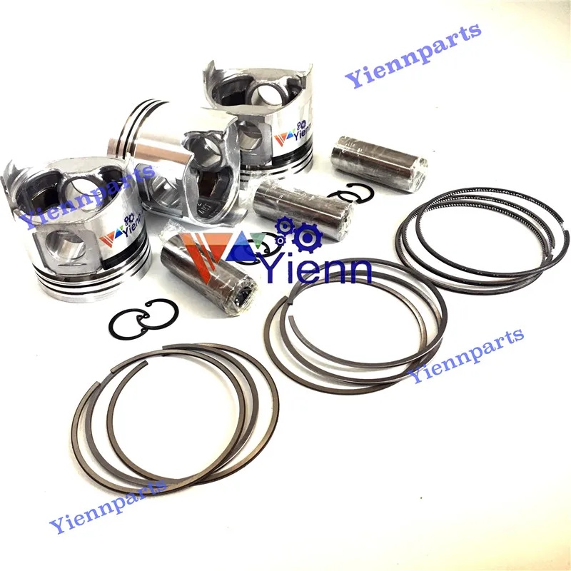 For Yanmar 3TNS84 Piston With Piston Ring Set Tractor Tuck  Excavators Diesel Engine Space Parts