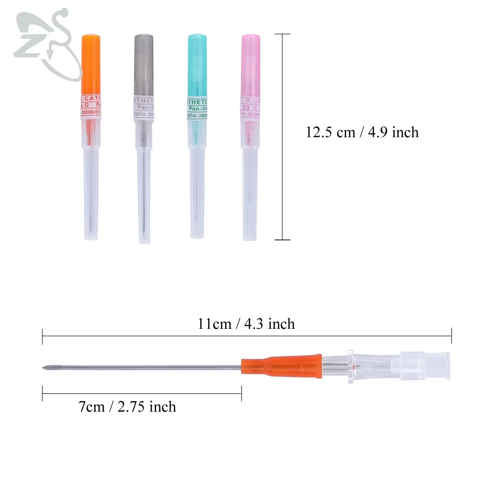 ZS 14-20g Body Piercing Tool Kit Surgical Steel Cannula Needles Navel Belly Piercing Helix Nose Lip Eyebrow Tongue Body Piering