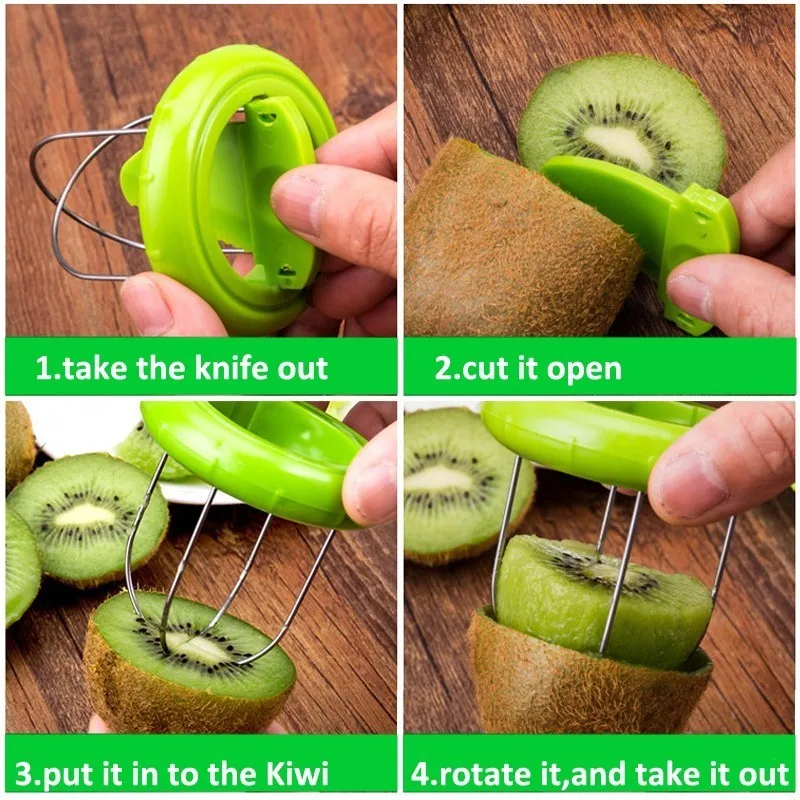 Mini coupe-fruits pour Kiwi, trancheur, Gadgets de cuisine, outils d'épluchage pour Pitaya Green