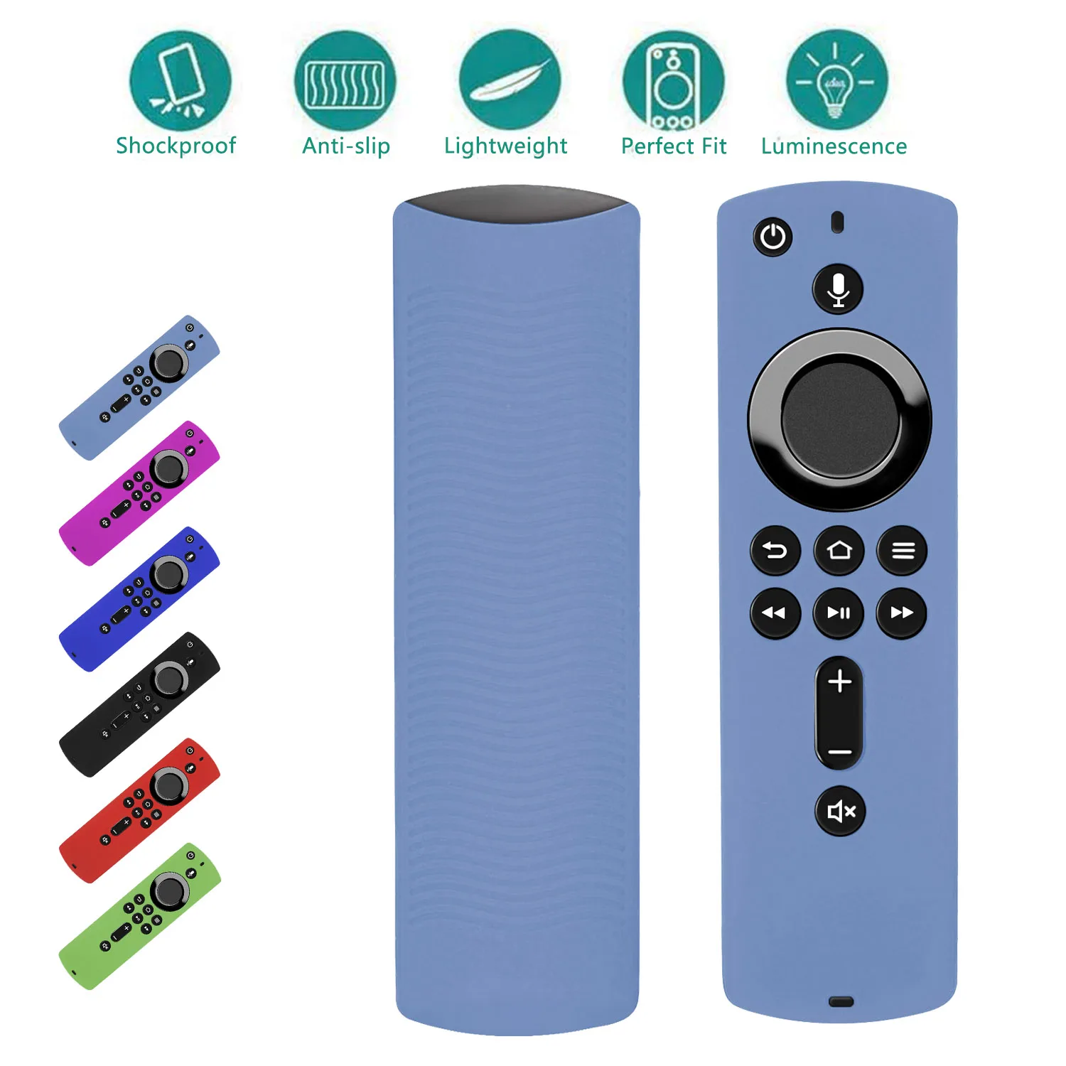 Soft Lattice Design Remote Control Cover For Fire TV Stick 4K Protective  Durable Anti Slip Luminous Case Silicone Shockproof