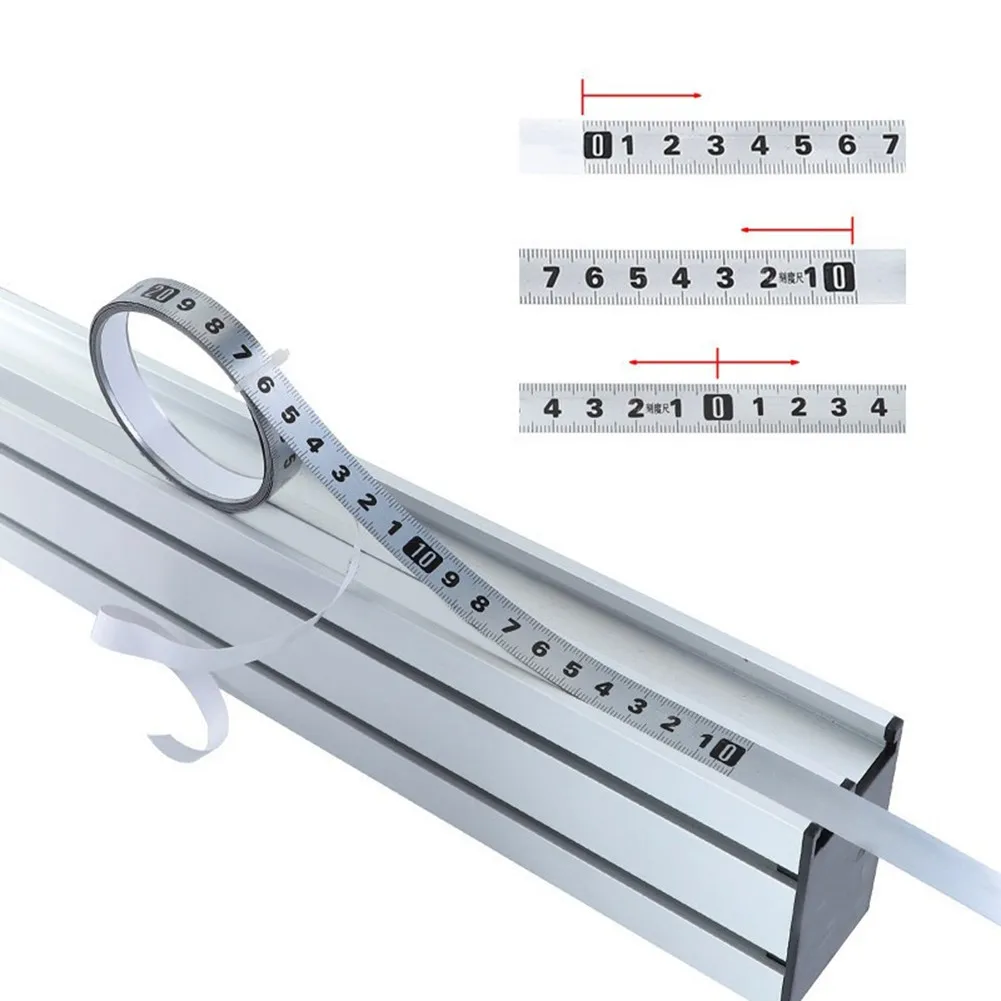 1-5m Stainless Steel Miter Track Tape Measure Self Adhesive Metric Scale Ruler Rust-Proof Durable And Wear-Resistan Ruler