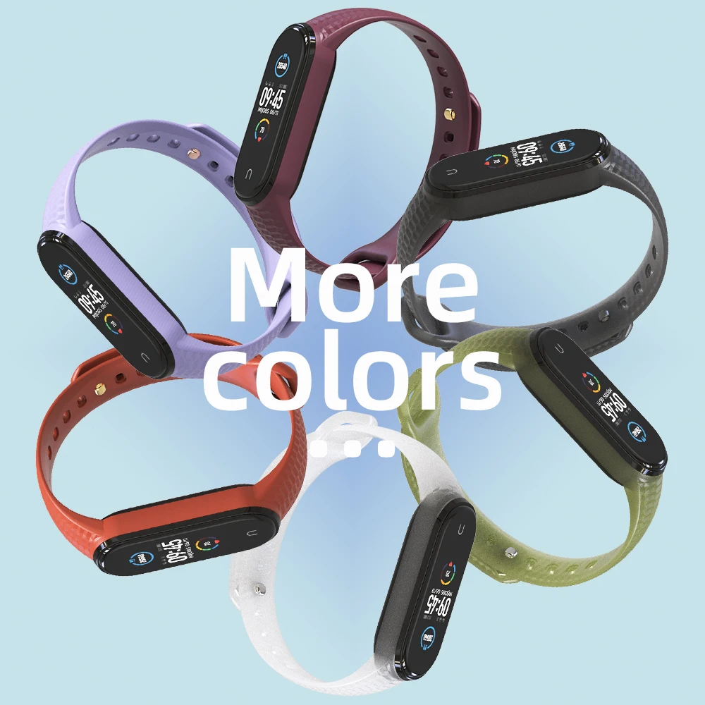 Per Mi Band 6 7 cinturino cinturino Miband 5 Opaska cinturino traslucido per Xiaomi Mi Band 5 4 3 Pulseira Correa Silicone pars485