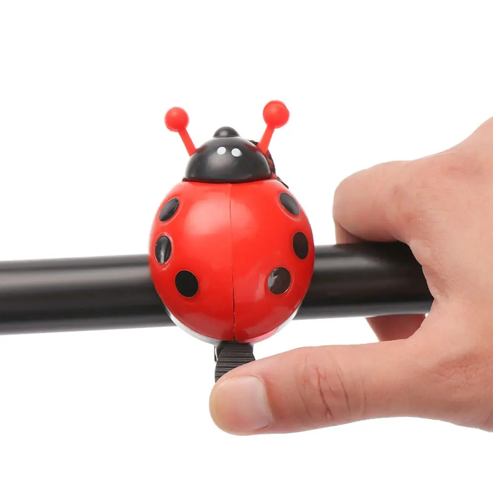 Kids Boys Girls Horn Safety Warning Cycling Accessories Bicycle Bell Lovely Ladybug Bike Alarm Ring Handlebar