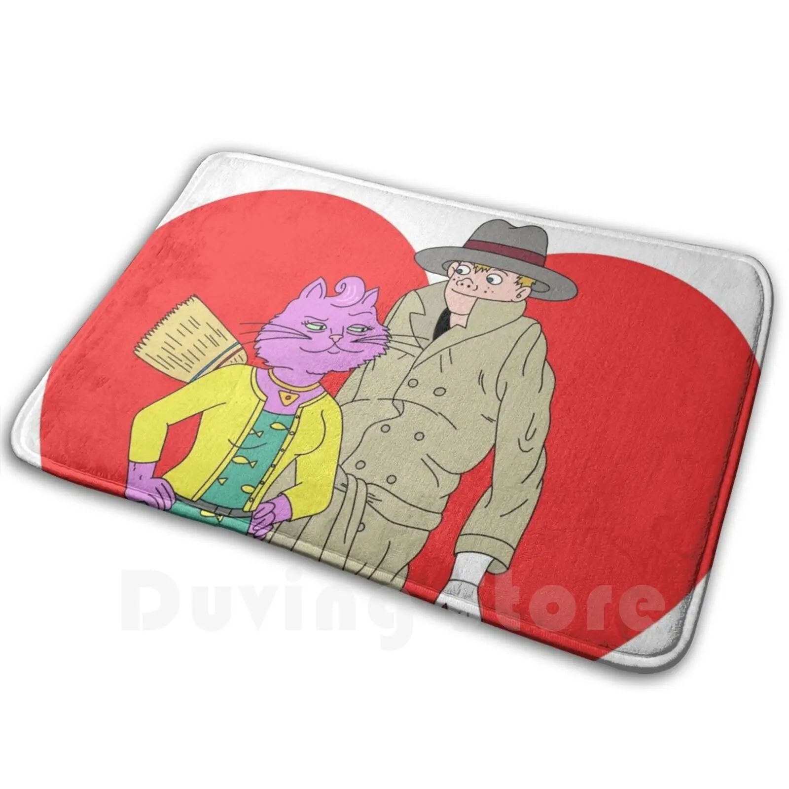 Princess Carolyn ? ? Vincent Adultman Mat Rug Carpet Anti-Slip Floor Mats Bedroom Bojack Horse Three Kids In A Trenchcoat Netfli