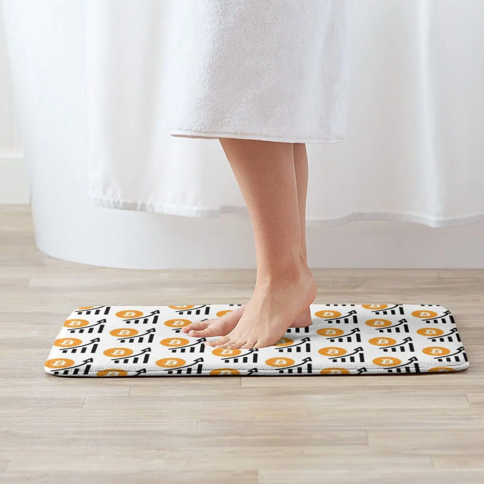 Bitcoin Go Up Entrance Door Mat Bath Mat Rug Shib To The Moon And Beyond Dogecoin Cryptocurrency Meme Shiba Inu To The Moon