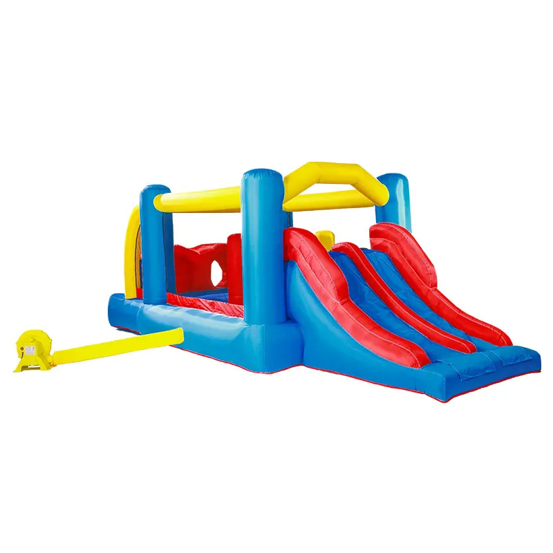 

Inflatable Bouncer Obstacle House Jumping Slide Bouncy Castle Bouncing Toy with Double Slide for Kids Play Outdoor & Indoor