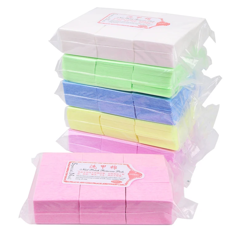 900pcs/Pack UV Gel Polish Remover Nail Cleaning Lint Pad Soak off Remover Manicure Cotton Napkins Wrap Tools Color Cleaner Wipes