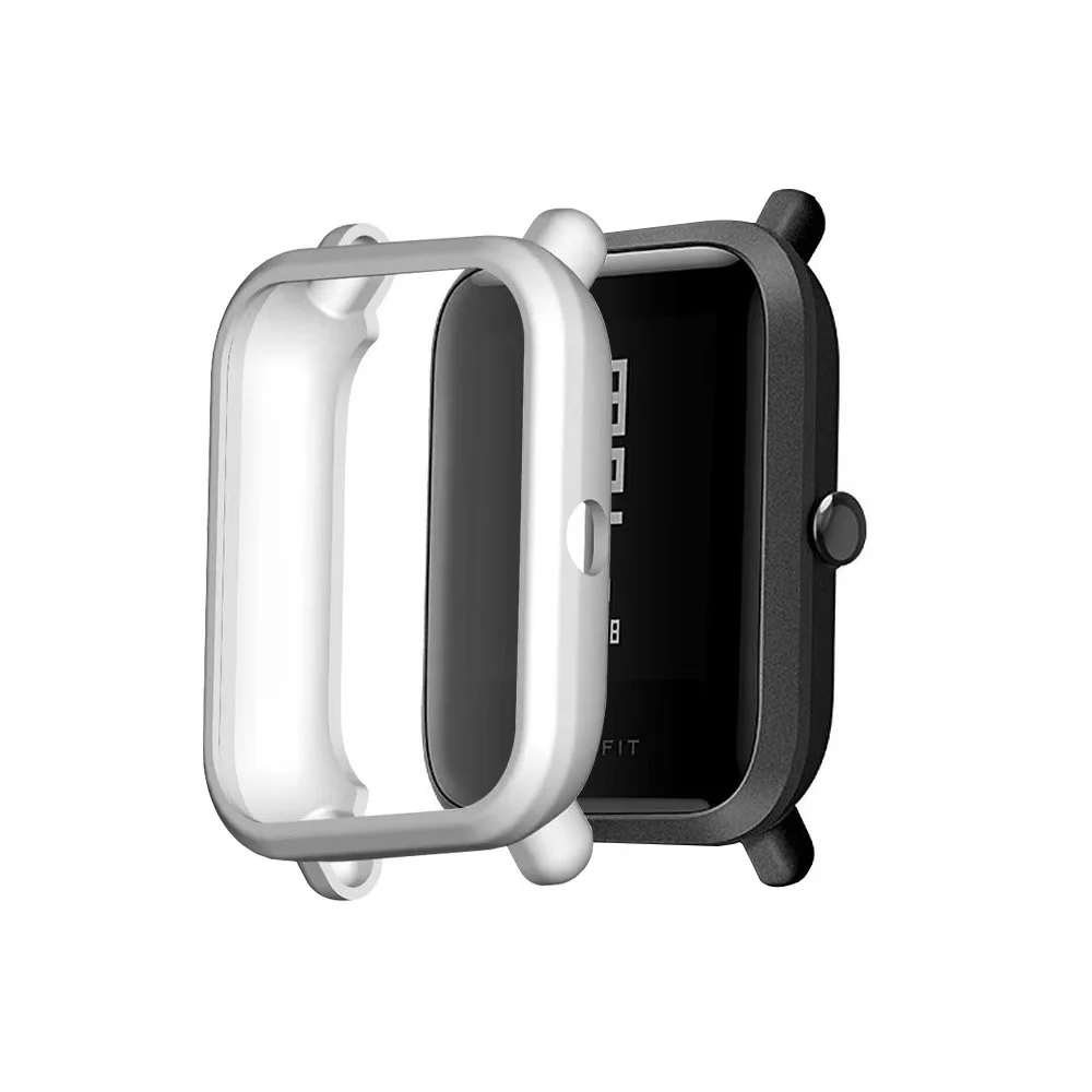 Plating TPU Protector Cover For Xiaomi Amazfit Bip S U Pro Smartwatch Case Edge Frame Soft Shell For Huami Amazfit Bip/U/Lite