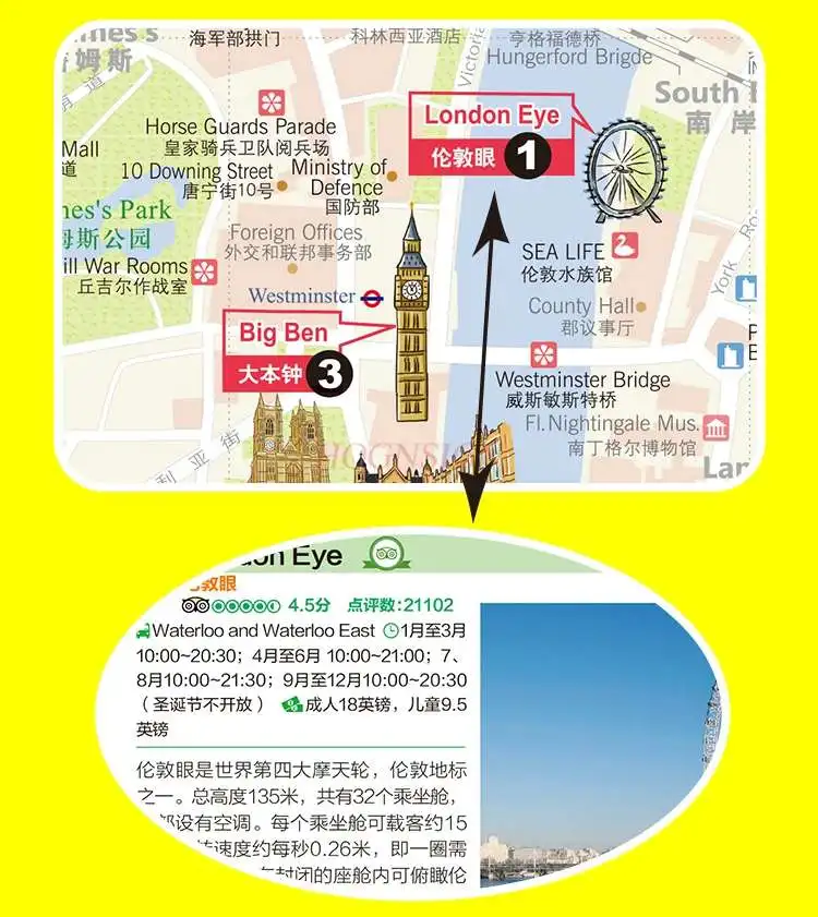 Carte de voyage chinoise et anglaise de londres, métro de londres, royaume-uni, voyage gratuit, attraction touristique de la ville de londres, guide recommandé