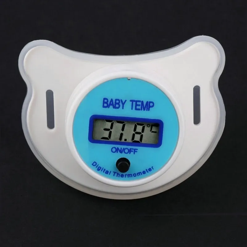 Baby Thermometer Pacifier Easy Digital Monitor of Temperature for Girl Or Boy in Celsius xobw