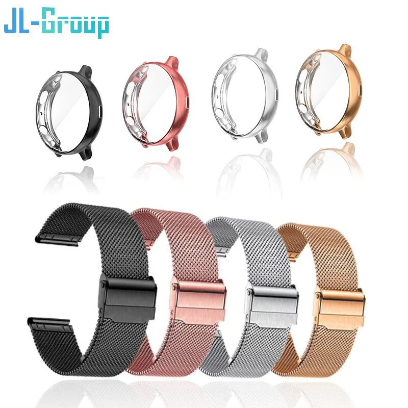 Strap For Samsung Galaxy Watch 4 5 6 Active 2 40mm 44mm Band With Protector TPU Case Screen Watch 3 41mm Bracelet Accessories