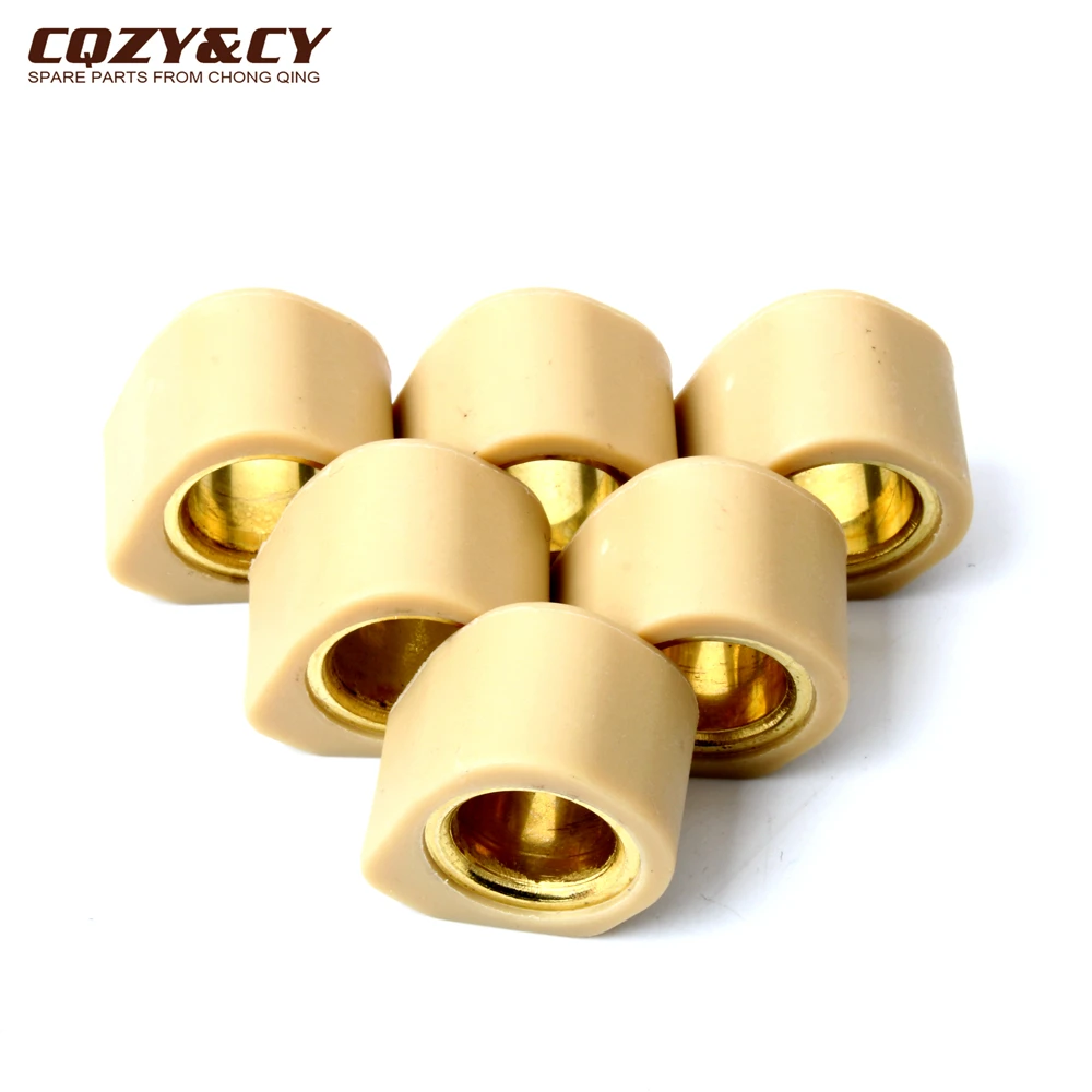 6PC Racing Variator Roller Weights 20x15mm 8g 10g 13g 15g 19g For Suzuki Burgman K2 K6 Uc Epicuro Ux Sixteen K8 125cc 150cc