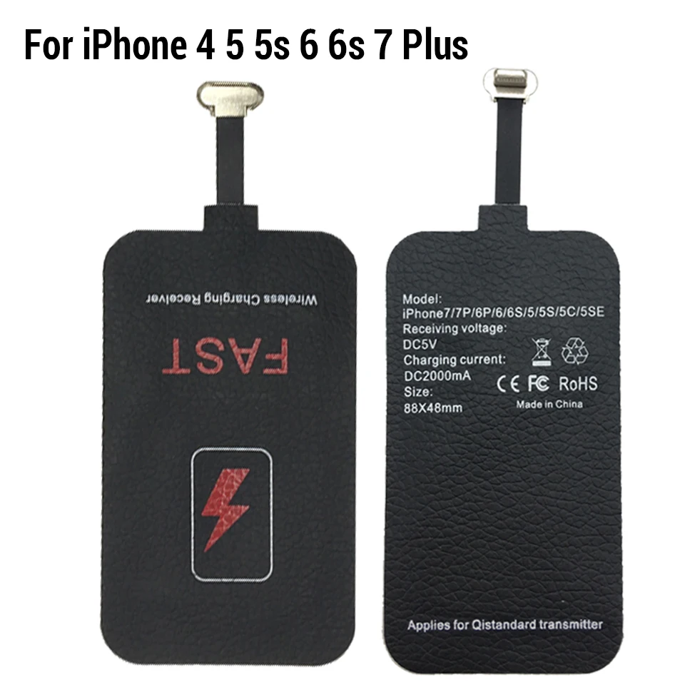 5V/2A 10W Wireless Charger Receiver For iPhone Xiaomi Samsung Huawei Wireless Charging Adapter Mat For Andriod Type C