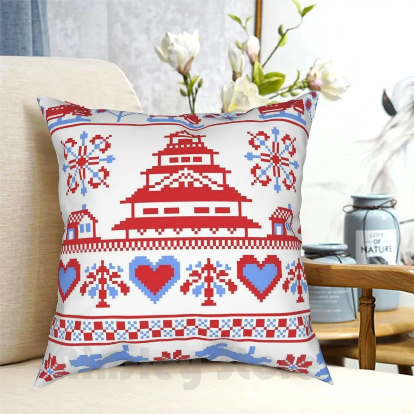 Winter Ice Skating Aesthetic Pillow Case Printed Home Soft Throw Pillow On Ice Yoi Ice Skating Figure Skating Pixel Art