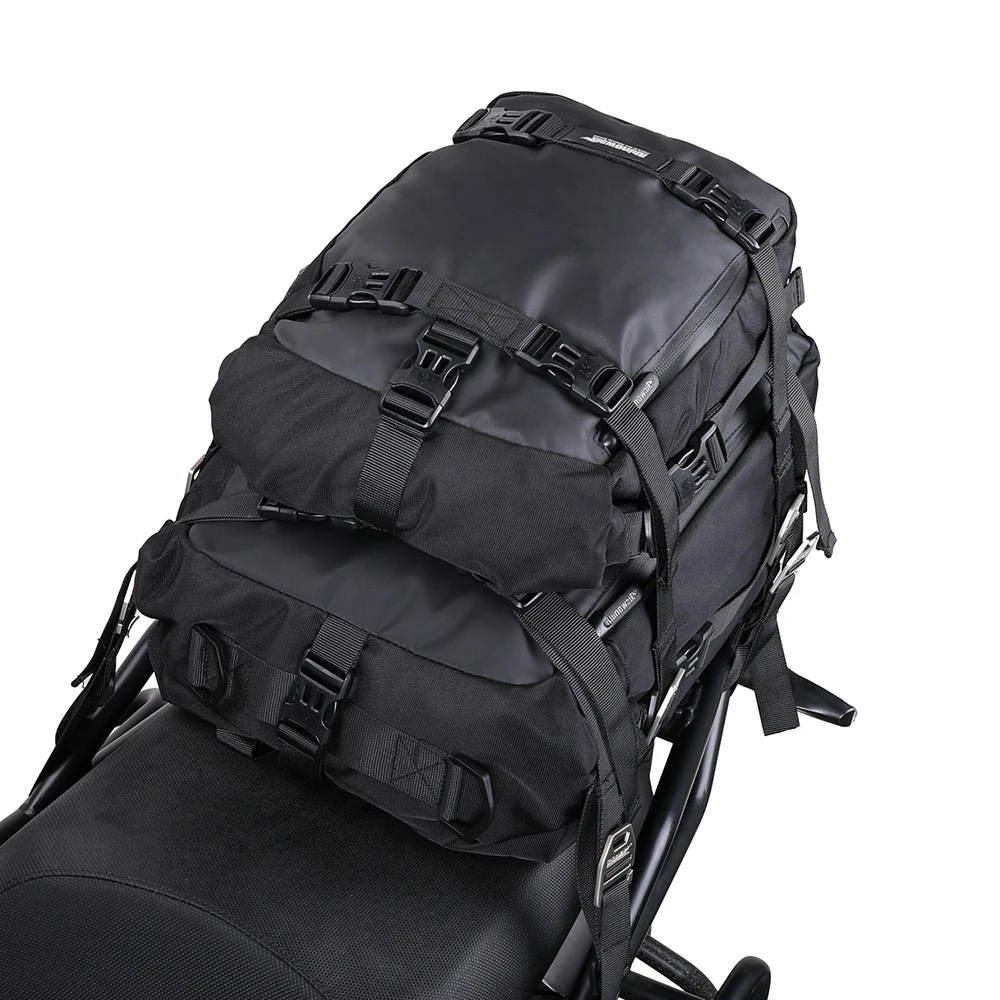 Rhinowalk Motorcycl Tail Bag Carrier Bags Rider Luggage 10L 20L 30L Multiple Purposes Moto Tail Pack Backpack Moto Saddle Bag