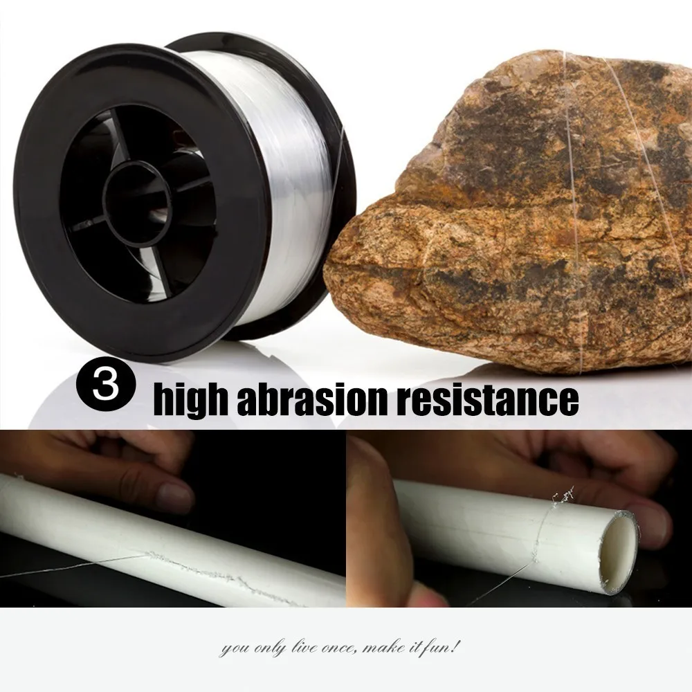 200m fluorocarbon coating fishing line white brown sinking high Abrasion Resistance stretchable fluorocarbon fishing line japan image 5