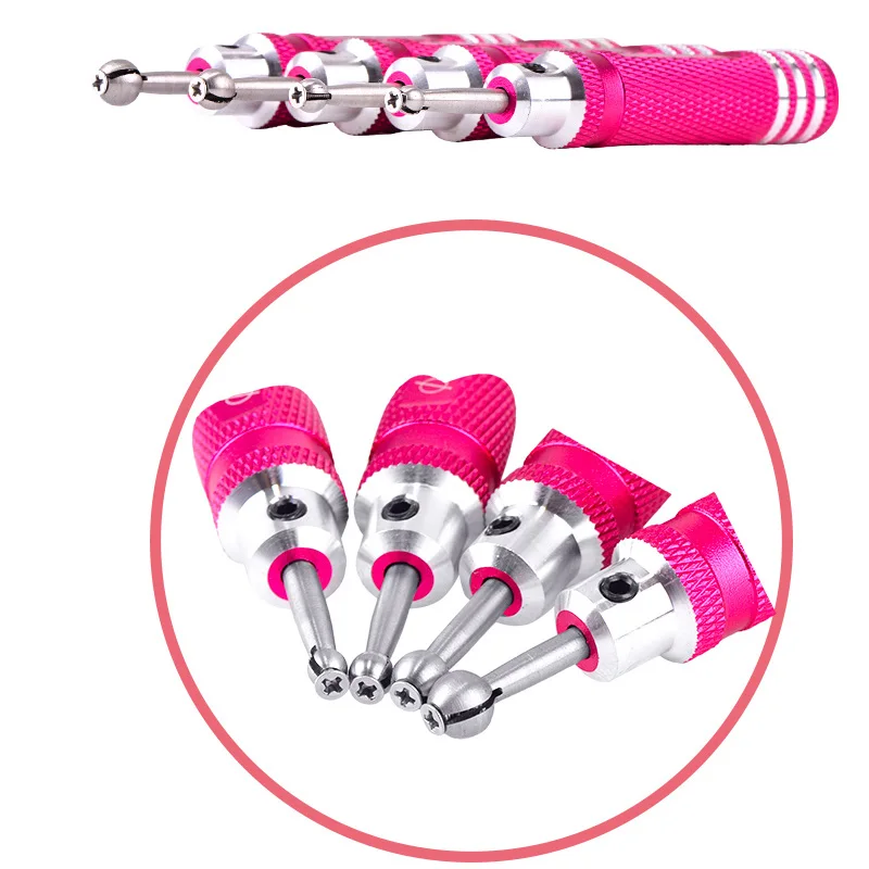 RC 모델 자동차 도구에 대 한 4pcs 철강 4.0/4.7/5.7/6.7mm 볼 헤드 리머 드라이버 수리 도구 키트