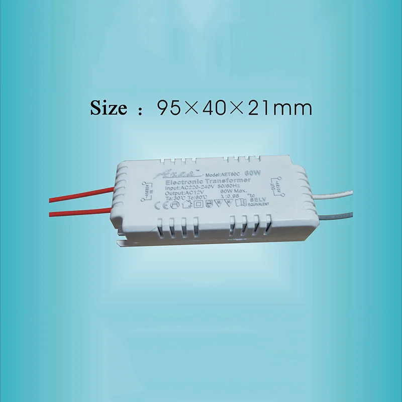 Transformador electrónico de cristal de cuarzo, lámpara halógena de 60W, 80W, 105W, 120W, 160W, 180W, 200W, G4, G5.3, fuente de alimentación