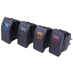 Waterproof Bar Rocker Toggle Switch Car Boat Marine Rocker Switch Button 12v/35A LED Light Lamp 4pin Switch