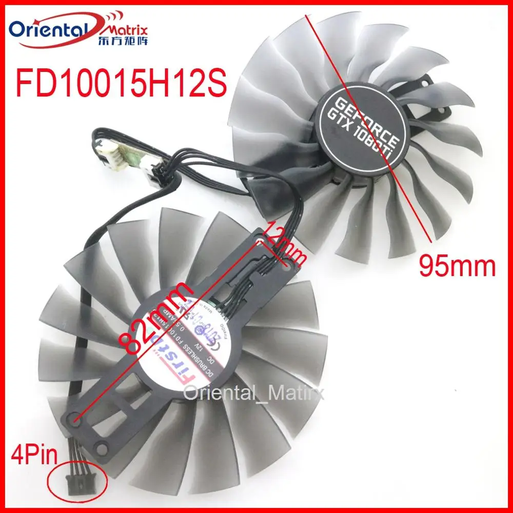 

FD10015H12S GAA8S2U 95mm VGA Fan For PALIT GEFORCE GTX1070 GTX1080 GTX1080ti Graphics Card Cooling Fan