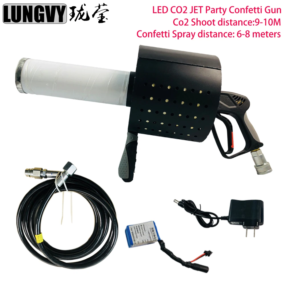 Led Co2 Jet Machine Hand Control Confetti Launcher Streamer Cannon Confetti Machine Paper Confetti Cannon DJ Equip