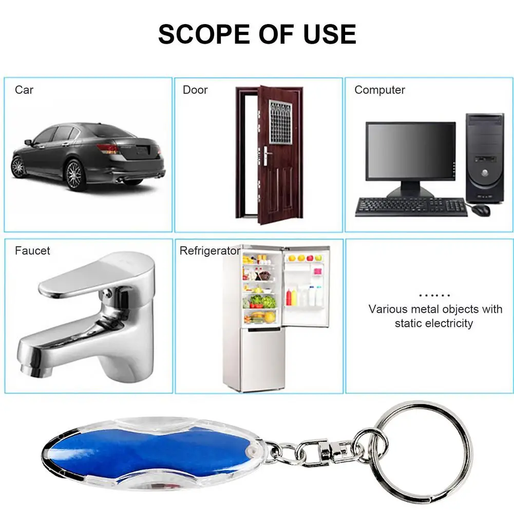 Anti-static Keychain Car Static Body Static Eliminator Discharger Electricity Releaser Eliminator Static Discharge Remover ESD