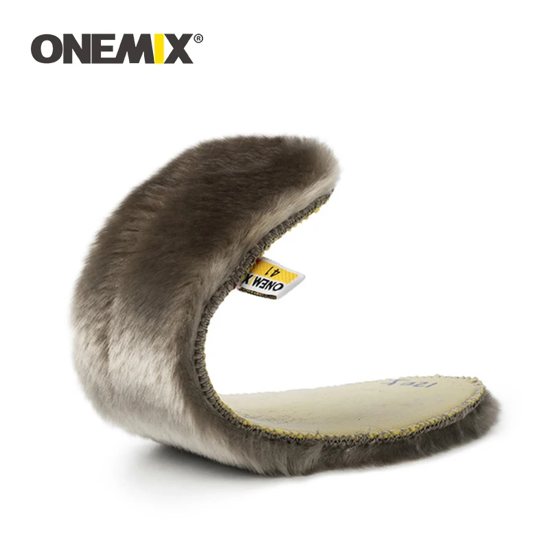 

Onemix Heated Insole Sheepskin Super Thick Premium Shoe Insoles Durable Extra Fluffy Genuine Shoe Pad Sheepskin Warm Insoles