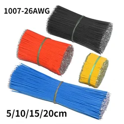 100Pcs/Lot 26AWG Tin-Plated Breadboard PCB Solder Cable 5/10/15/20CM Jumper Wire Tin Conductor DIY Electronic Wires Connector