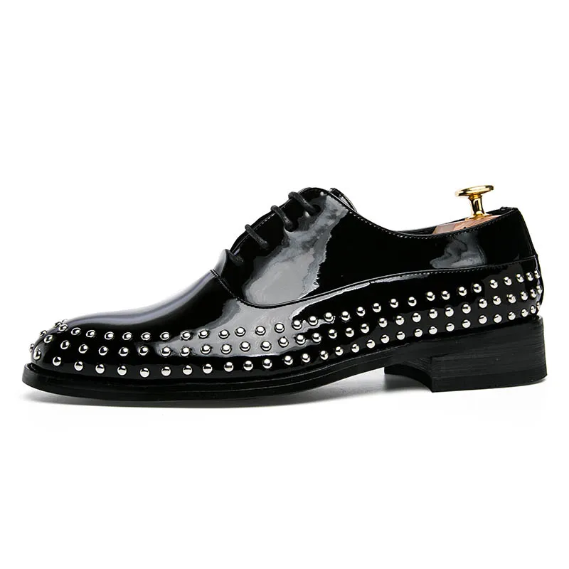 New Arrival Fashion Pu Leather Rivet Lace Up Moccasin-Gommino For Man Comfort Business Shoes 3 Colour Free Ship