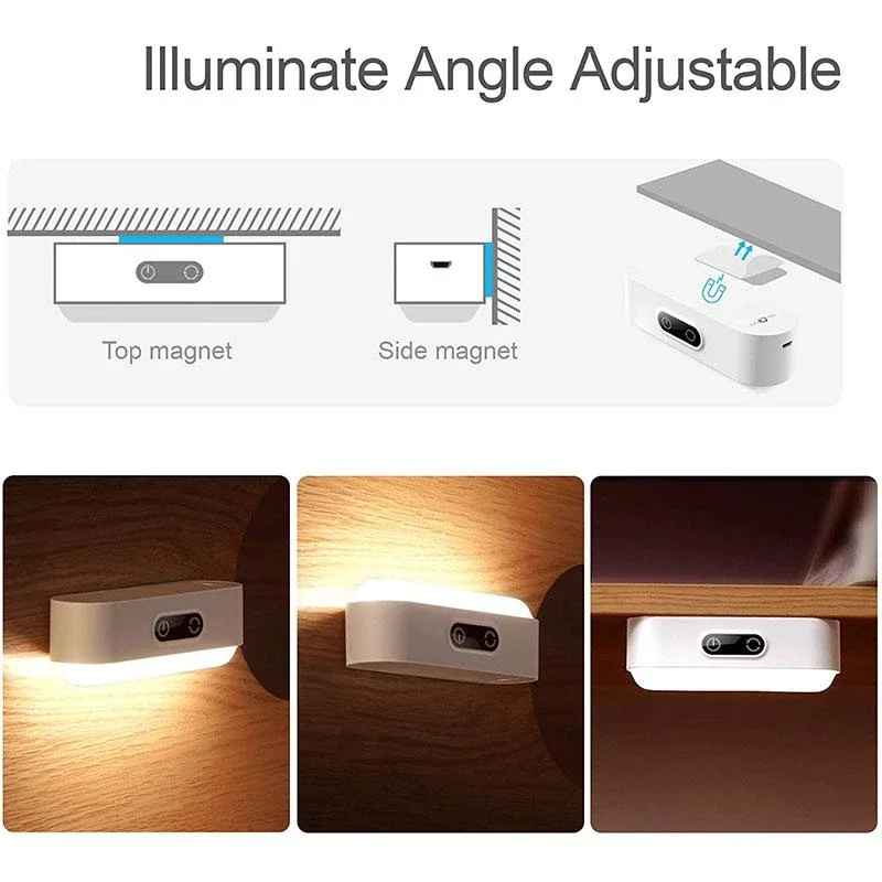 Imagem -04 - Baseus-pendurado Magnético Led Desk Lamp Carregável Stepless Escurecimento Luz do Gabinete Luz Noturna para Armário Dropship