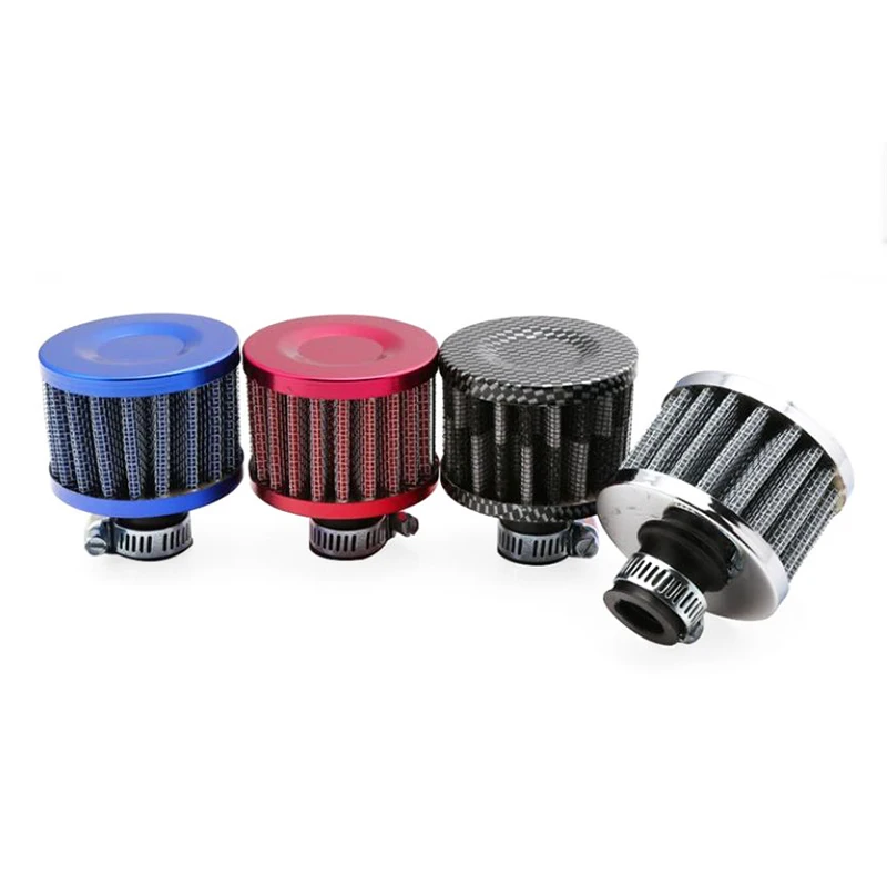 Universal 12mm Car Oil Cold Air Intake Filter Crank Case Vent High Flow Custom Motorcycle Air Filter Car Mini Breather Filters