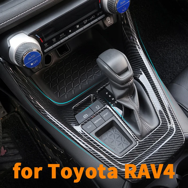 

Car Central Control Gear Panel For RAV4 2020 2021 Central Gear Decoration Flocking Gear box Frame Interior Modification Supplies