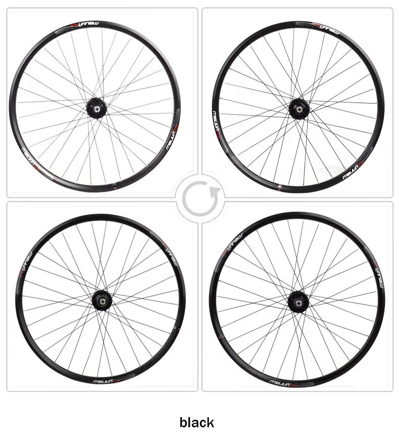 MEIJUN mountain bike V brake / disc brake Palin wheel MTB 26 inch wheel set aluminum alloy bearing front and rear wheels