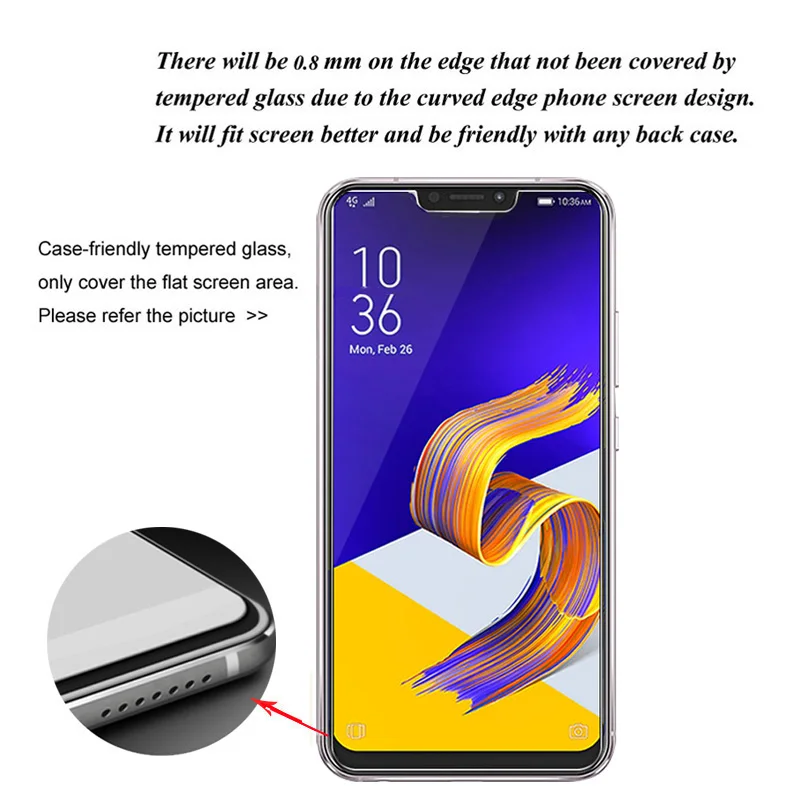 3Pcs Tempered Glass For Asus Zenfone 5 ZE620KL Zenfone 5z ZS620KL Screen Protector Guard Toughened Film Premium Glass 9H