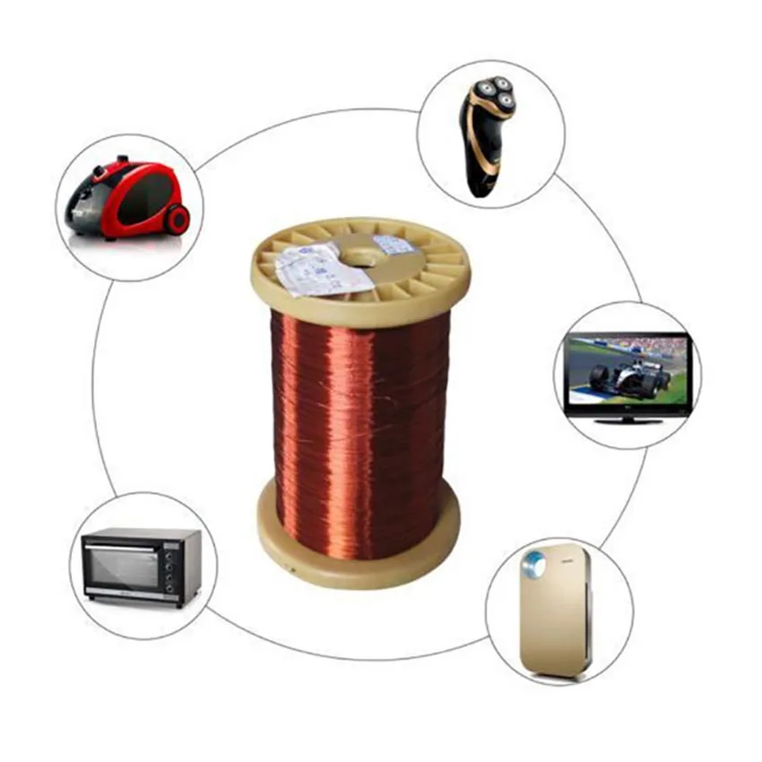 1kg/Roll 0.03mm~1.6mm QA-1/155 Enameled Copper Wire Machine Enamel Winding Stripping Coil Magnet Magnetic Wires