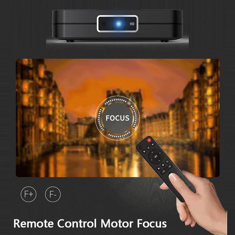 Smartldea K1 4K 3D Android 9.0 Wifi BT Projektor Full HD Mini LED DLP Projektor dla IOS/Android OS Telefon Światło dzienne Kino domowe