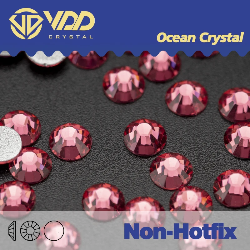 VDD 041 Rose Crystals For Nails Non-hotfix Nail Rhinestones Rhinestone Chain Stones Strasse And Sewing Accessory