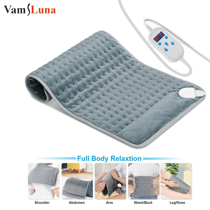 Heating Pad, Electric Heat Pad for Back,  Abdomen, Legs, Electric Fast Heat Pad Moist & Dry Heat Therapy, with Heat Settings