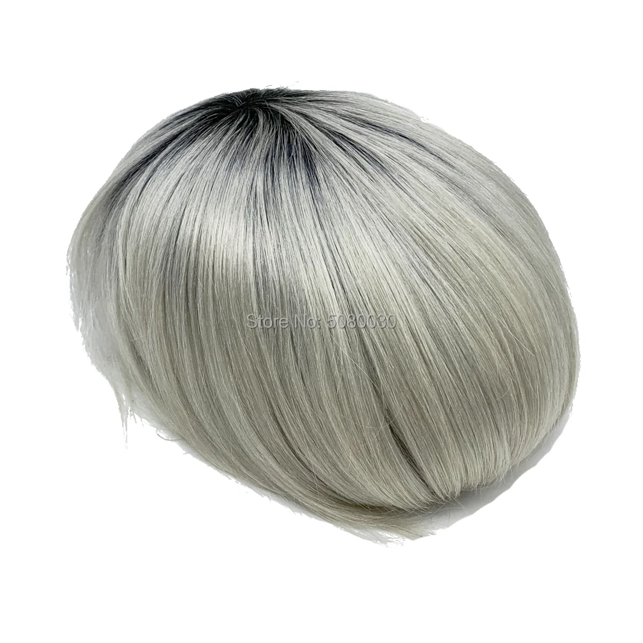 Popular Color Toupee T Color Hair Prosthesis Poly Base Human Hair