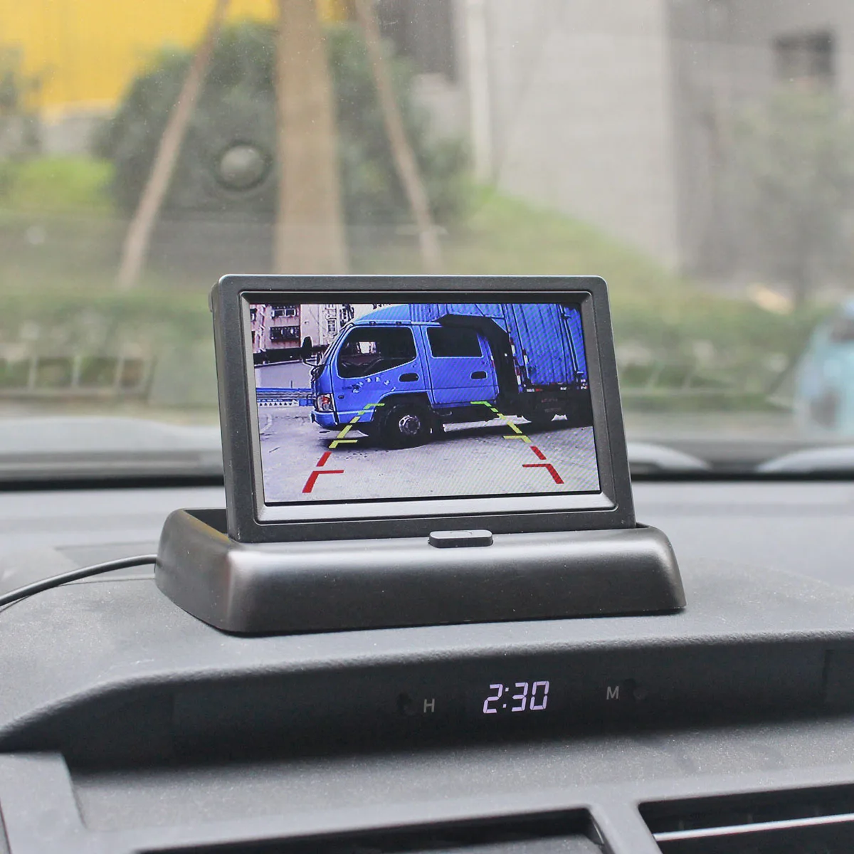 DIYSECUR CVBS 4.3inch Foldable TFT LCD Backup Car Reverse Rear View Car Monitor for Car Camera DVD VCR