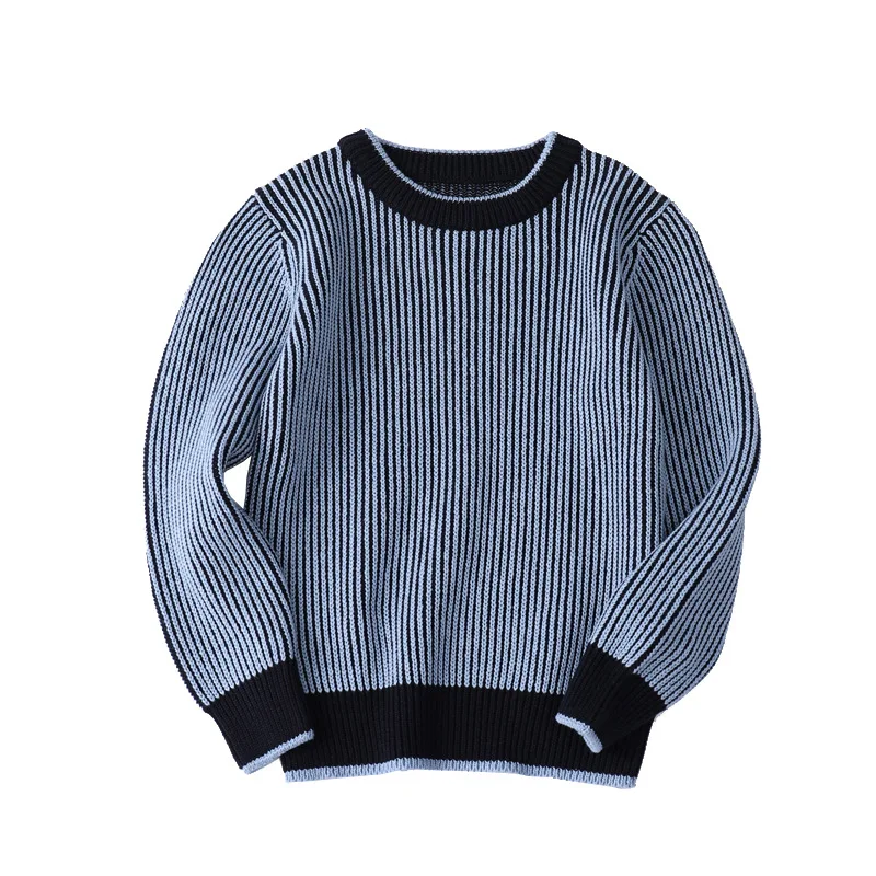 Kids Boys Striped Sweater Boys Autumn Winter Casual Sweaters Children Knitted Pullover Kids Cotton Outerwear