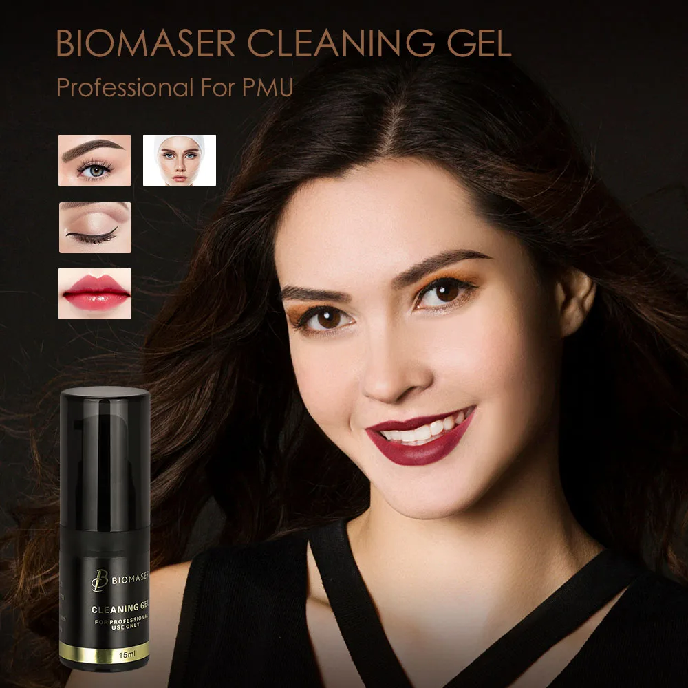 Biomaser New Arrival Professional Semi-Permanent15ml Cleaning Gel Lips Eyebrow Tattoo Accessories For Tattooing 6