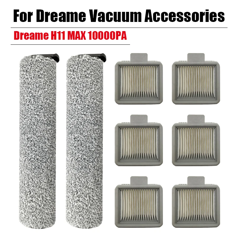 For Dreame H11 MAX Vacuum Cleaner Accessories Washable HEPA Filter Roller Brush Replacement Xiaomi Floor Washer Spare Parts ximi