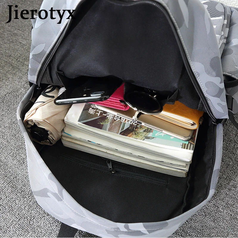 JIEROTYX Fish Bone Backpack For Women Gothic Bags Cat Print Backpack Students Canvas Bag Women Rusksack Speaker Bluetooth Bag