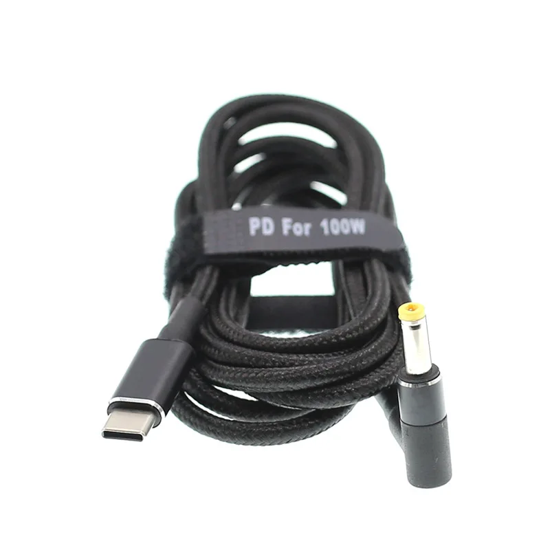 (4.8x1.7mm) USB Type C PD Laptop Charging Cable Cord Dc Power Adapter Converter DC 4.8*1.7mm Male 90 Degrees Angled For HP