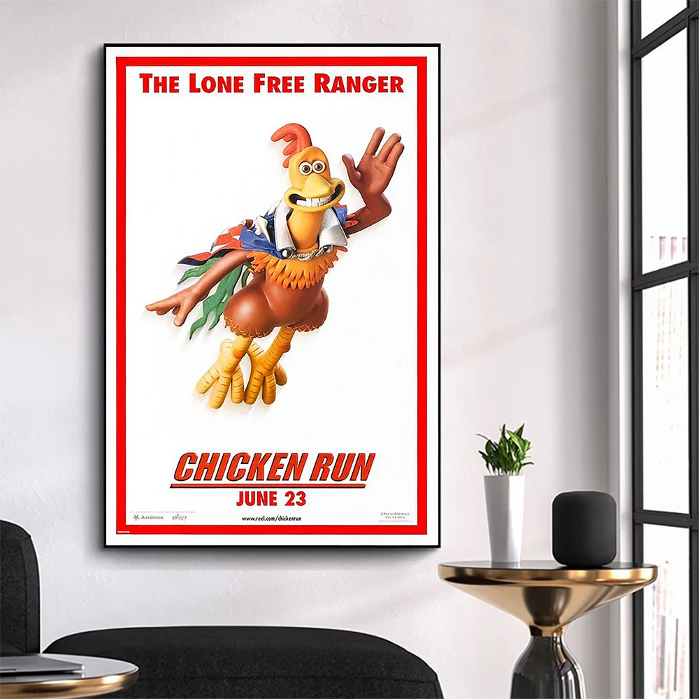 WM3037 Chicken Run (2) Wonderful Classic Movie HD Silk Fabric Poster Art Decor Indoor Painting Gift