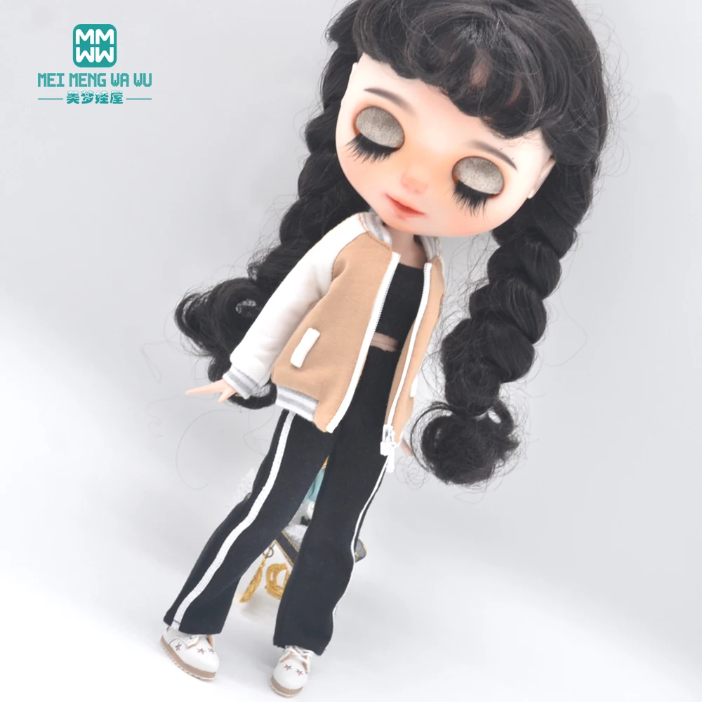 Clothes for doll fits Blyth Azone OB22 OB24 doll Fashion sports jackets, sports pants Toys gift